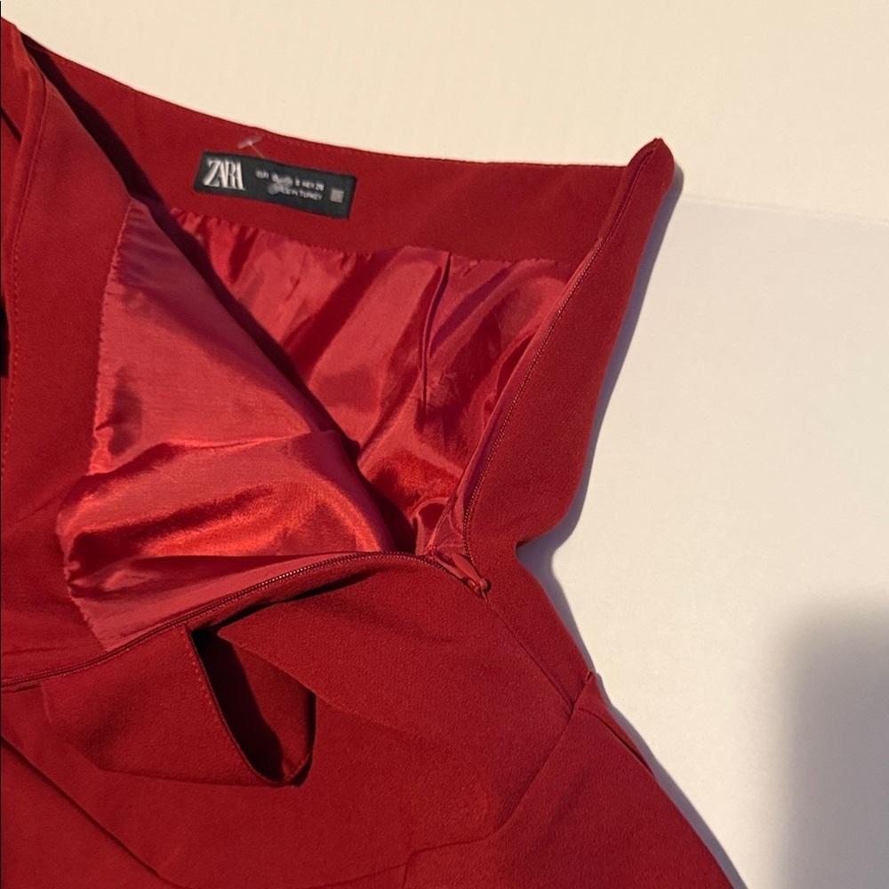 Zara Bold Red Women's Skorts 26 - Picture 6 of 8